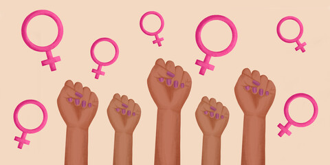 Women empowerment and diversity celebration illustration