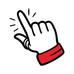 Hand Direction Gesture Icon in Minimal Line Style