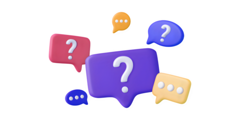 Hd transparent image of question marks suitable for doubt concept designs