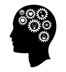 Intelligence and Brain Gears Vector