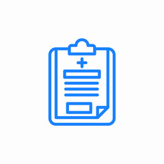 medical report icon sign vector