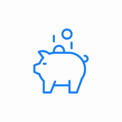 piggy bank icon sign vector