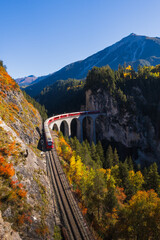 train in the mountain viaduct © Frycu
