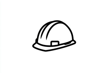 Fototapeta premium Hard hat symbol for protection and safety.