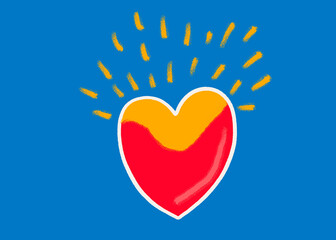 Heart illustration symbolizing love and warmth
