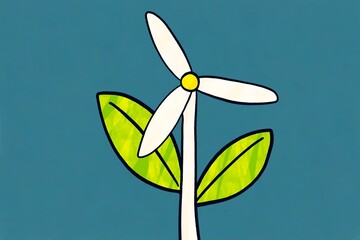 Eco energy icon symbolizing green technology