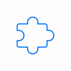jigsaw puzzle icon sign vector