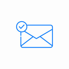 mail delivered icon sign vector