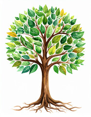Fototapeta premium Tree of Life – Watercolor Illustration