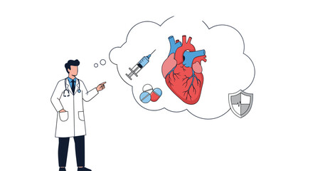 Obraz premium Understanding the importance of heart health and medical advancements for better outcomes.