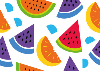 Bright fruit shapes for cheerful summer designs