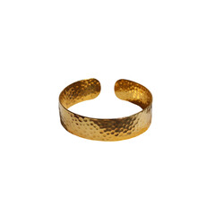 Fototapeta premium Elegant gold cuff bracelet with hammered texture, perfect for adding a touch of luxury and style to any outfit, a timeless fashion accessory