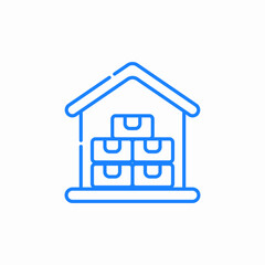 Fototapeta premium warehouse building icon sign vector