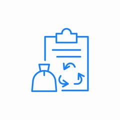 waste report icon sign vector
