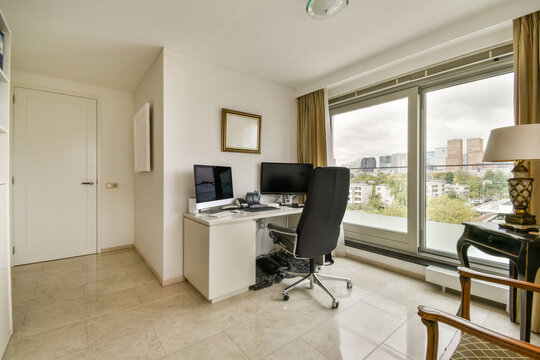 Modern Minimalist Home Office Interior