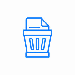 paper trash icon sign vector