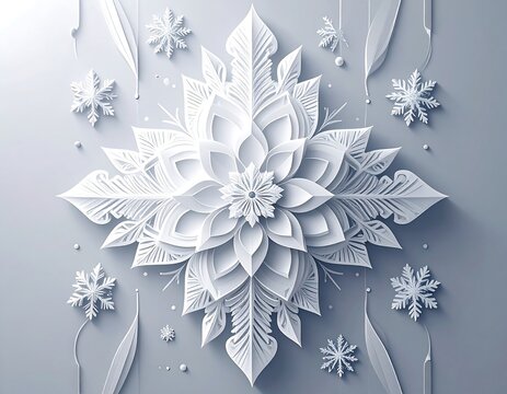 Ornate paper snowflake design