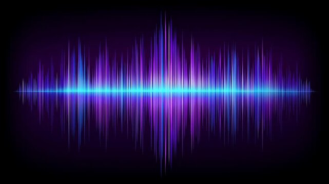 A purple and blue waveform with a black background. The waveform is very long and has a lot of detail