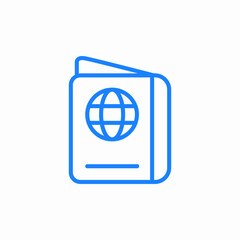 passport visa icon sign vector