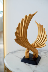 Gold decorative decorations for the interior. Accents on surfaces,