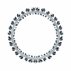 Elegant Floral Wreath Design with Delicate Leaf Accents.