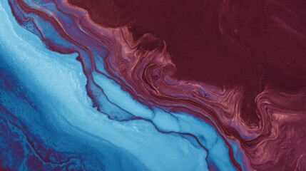 Fototapeta premium Water Like Abstract in Maroon Blue