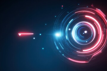 Obraz premium Glowing Neon Digital Interface abstract futuristic