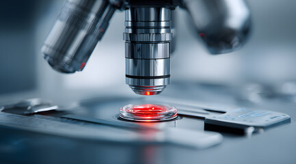 microscope in laboratory