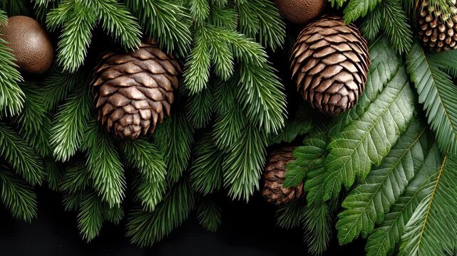 Explore a collection of detailed images featuring pine cones and vibrant green foliage, perfect for capturing the essence of winter