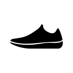 Minimal Sneakers Sole Silhouette Clean Shoe Bottom Icon Simple Footwear Vector Illustration with White Background