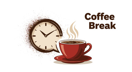 Coffee break time vector illustration