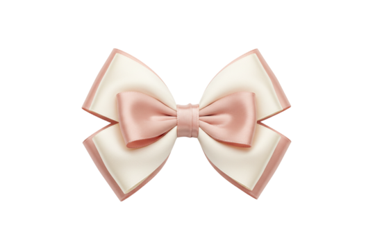 Untitled design - A stylish double-layered bow with soft light reflection