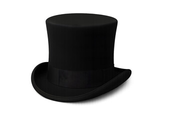 Classic Black Top Hat on Dark Gradient Background