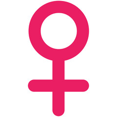red silhouette female symbol