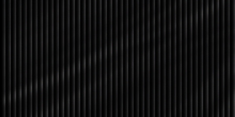Black corrugated metal texture background for abstract dark design and industrial wall paneling pattern © Pixel Pixies