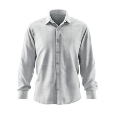 Fototapeta premium A long sleeved gray patterned shirt with button closure