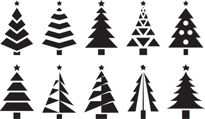 Festive Christmas trees for holiday cheer icons