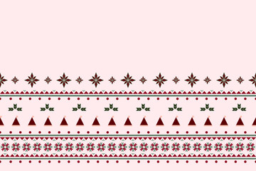 Christmas celebrate seasons fabric decoration, Geometric winter element graphic design for embroidery, ornament, texture, printing, border decor, paper, fabric, carpet, curtain, ceramic, fashion