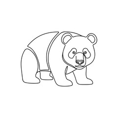 pandas vector line art design