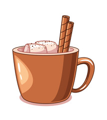 Cup of sweet hot drink