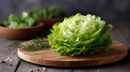 Kitchen Counter Top View Lettuce