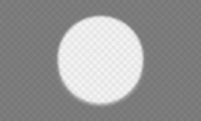 Fototapete Licht, Schatten Shadow overlay of flashlight or spotlight frame. Transparent overlay shadow effect from circle spotlight beam. Realistic light effect of shadows on transparent background. Vector.  © Roman