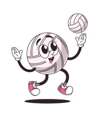 Volleyball ball character playing game