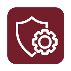 Shield and gear icon representing security and operational efficiency