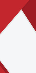 Abstract geometric shapes background. Red and white color. Folded paper. Business and Promotion banner template