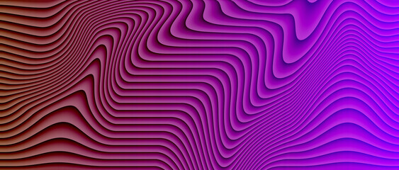 Abstract lines wave pattern background texture design wallpaper purple pink gradient modern art illustration