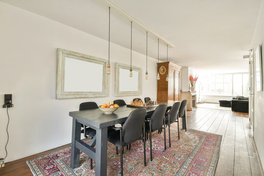 Modern Living Room with Dining Area