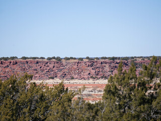 Rocky Desert Landscape along Interstate 40 near Santa Rosa, New Mexico