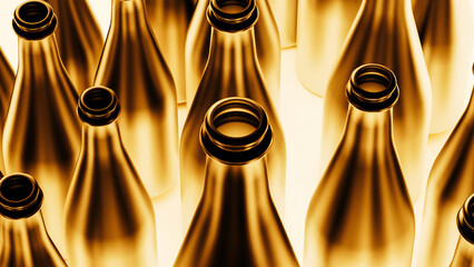 Gold bottles set an elegant scene for New Year's Eve