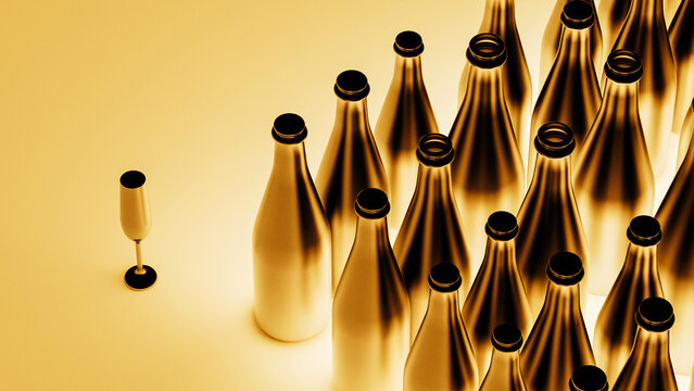 Celebrate New Year&rsquo;s Eve with golden bottles and party spirit